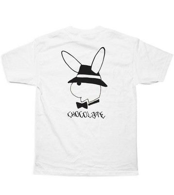Lupitas Playboy T-shirt - White - Blue Graphic