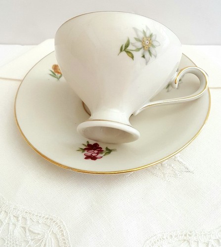 Vintage Cottier Freres Demitasse Tea Cup & Saucer Fine China made in Switzerland