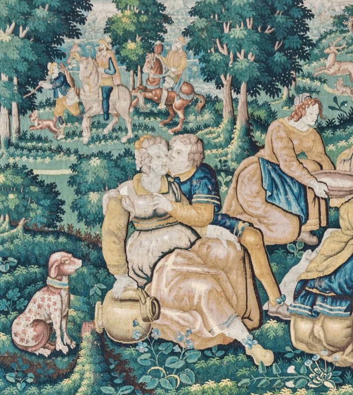 Museum Quality 16th Century Tapestry The Country Meal