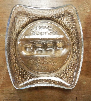 Holiday Inn Glass Ashtray Hotel Motel Textured Dimpled Clear Vintage Collectible