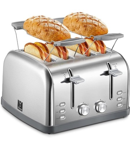 Extra Wide | Yabano 4 Slice Toaster