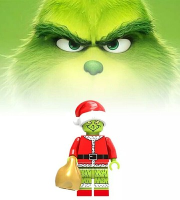 Grinch + superman Santa minifigura lego Navidad oferta