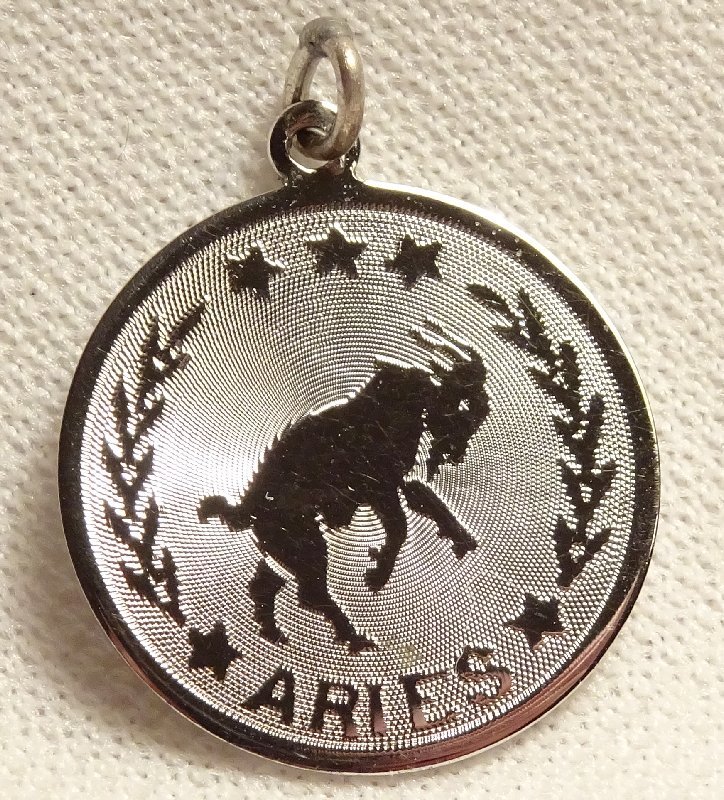 Aries Charm Sterling Silver New Old Stock Vintage Danecraft zodiac astrology