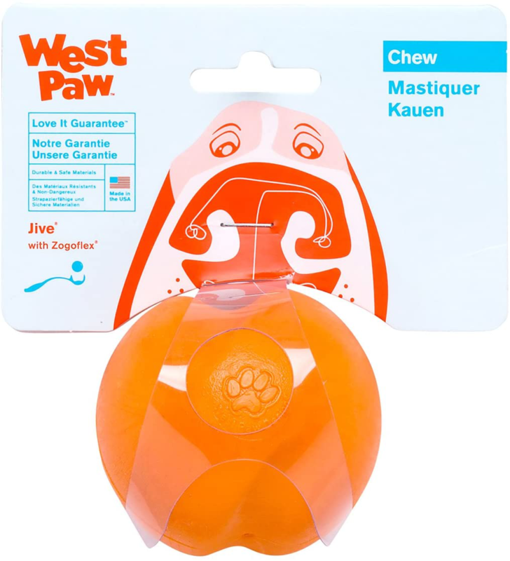 West Paw Design Jive Zogoflex Durable Ball Dog Chew Toy
