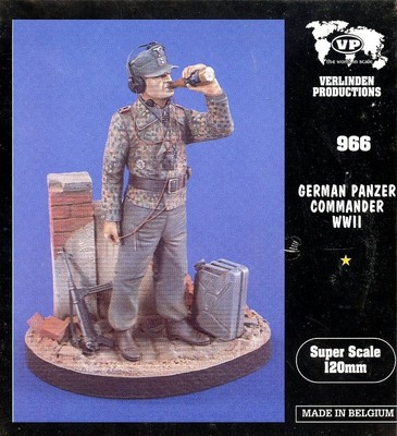 Verlinden 120mm 1:16 German Panzer Commander WWII Resin Figure Kit 966