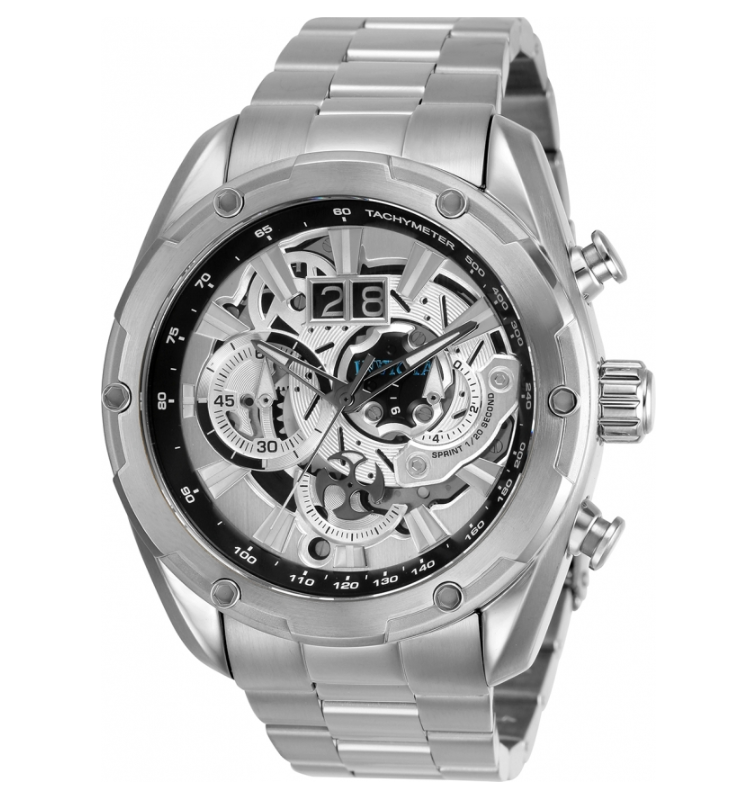 Invicta Speedway Men's 50mm Skeleton Dial Silver Miyota Chronograph Watch 30036