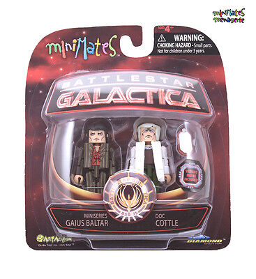 Battlestar Galactica Minimates Series 4 Doc Cottle & Miniseries Gaius Baltar