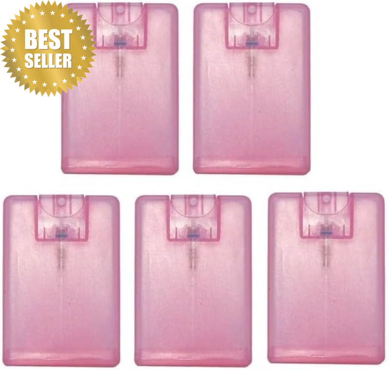 5Pcs Pink 20Ml/ 0.67Oz Card Type Spray Bottles Refillable Perfume Atomizer Conta