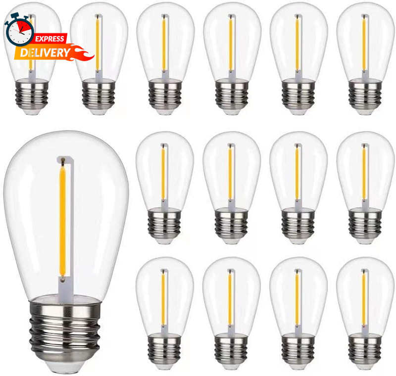 Outdoor String Lights Replacement E26 Base 15pac