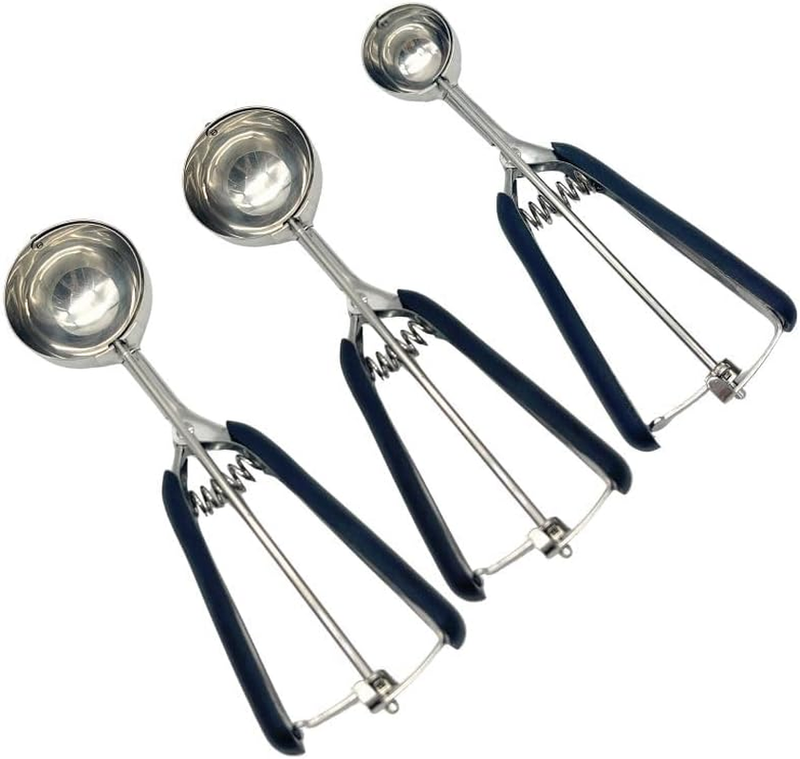 Cookie Scoop Set, 3Pcs Ice Cream Scoop Set, Small/1 Tbsp, Medium/2 Tbsp, Large/3