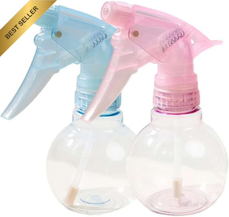 Hair Mister Spray Bottle Set of 2 5 Oz Fine Mist Sprayer Hand Press Water Spray