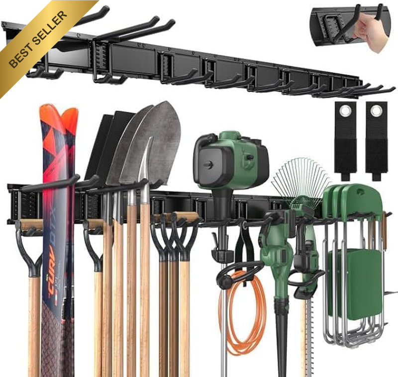 66 Inch Wall Mountgarage Tool Organizer- 720Lbs Garden Tool Organizer with Adjus