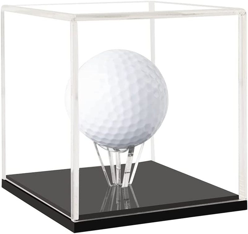 Golf Ball Display Stand Cube Holder Clear Acrylic Box Square Case Protected