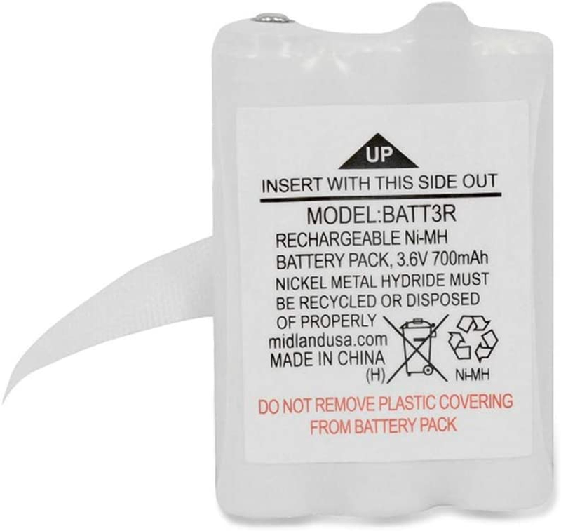 2 Pack BATT3R Battery AVP14 3.6V 700Mah for Midland BATT3R BATT-3R,MID-AVP14, LX
