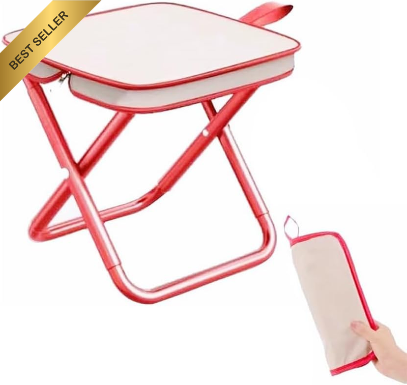 1 Pcs Portable Folding Stool with Carry Bag – Lightweight Outdoor Camping Chair,