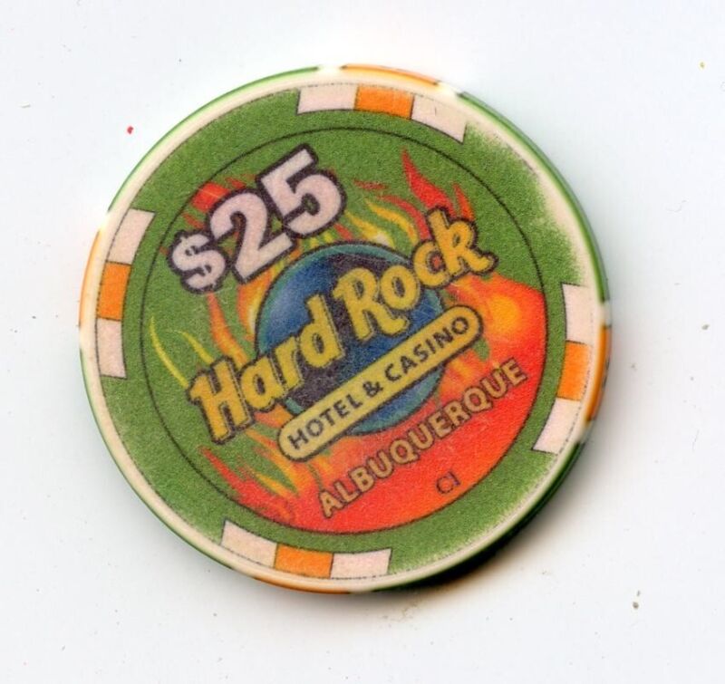 25.00 Chip from the Hard Rock Casino Albuquerque New Mexico CI