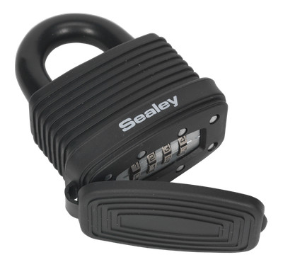Sealey PL302CW Steel Body Weatherproof Combination Padlock 48mm