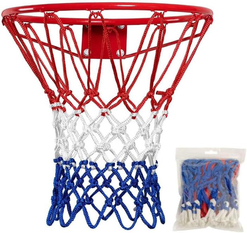 Heavy Duty Basketball Net Outdoor – 7.16 Oz 12-Loop All-Weather Anti-Whip Replac
