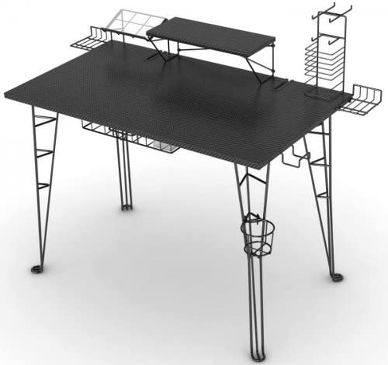 Gaming Desk &ndash; Carbon-Fiber Laminated Desktop, Heavy-Duty S