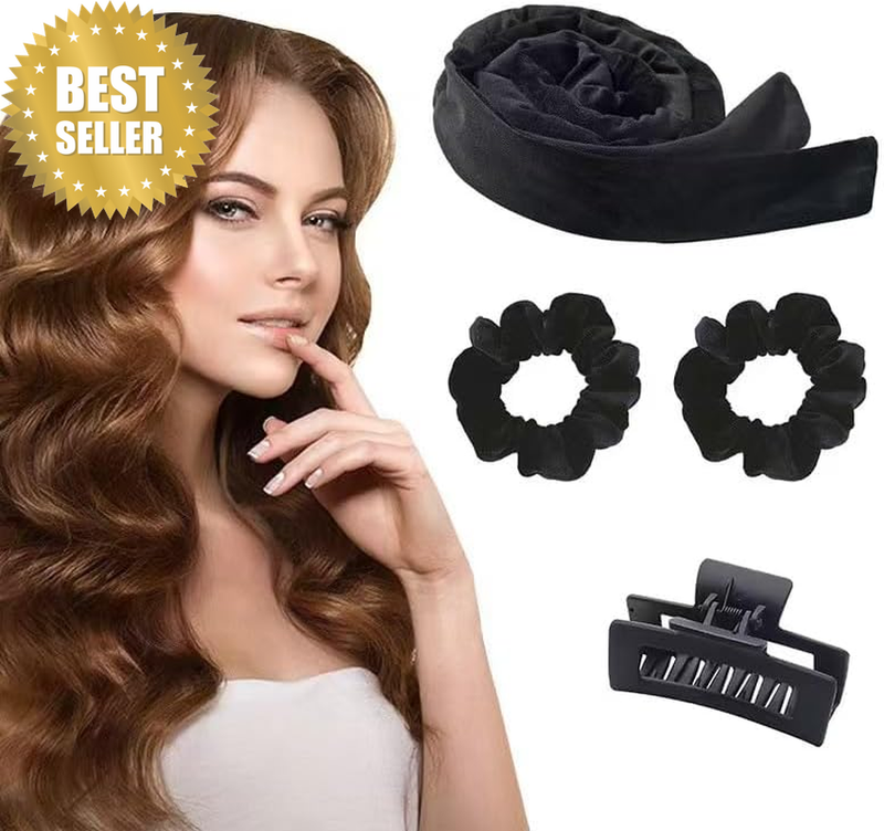 4Pcs Heatless Curling Rod Headband, Upgraded 60