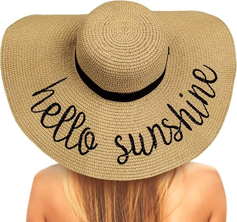 For Women, Embroidered Floppy Hats For Women Beach Straw, Vo