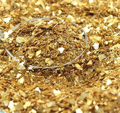 Crushed Glass Glitter for Arts and Crafts | Broken Glass Gold Fusion German Glit