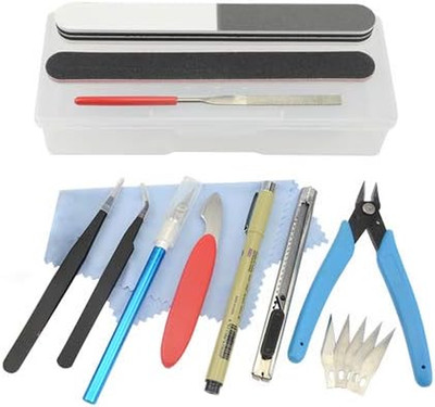 Professional 17 PCS Gundam Model Tools Kit Modeler Basic Tools Craft Set Hobby B