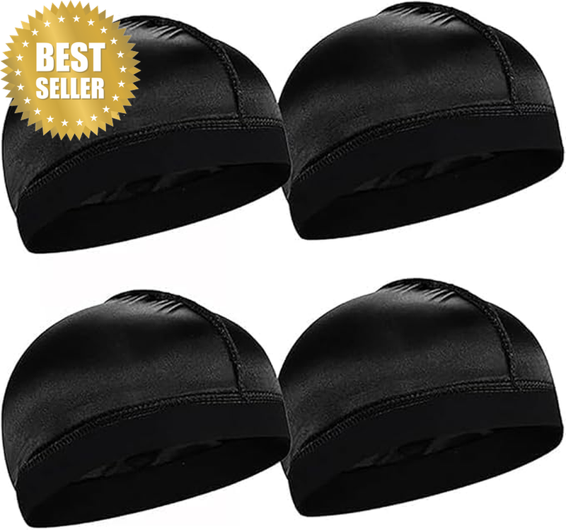 Silky Bonnet for Men, Wave Cap Satin Silk Hair Bonnet for Sleep, Elastic, Soft a