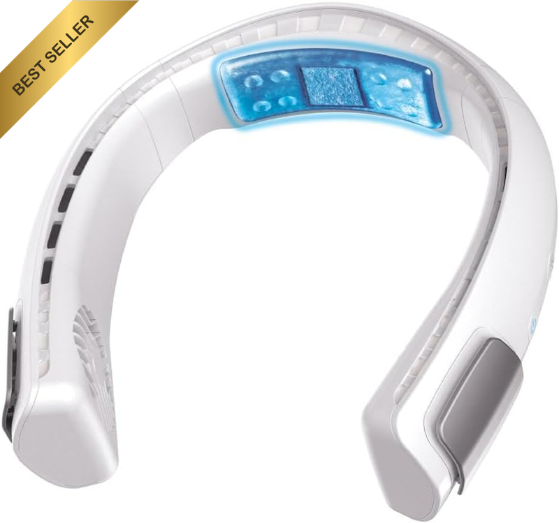 Freedom Touch Personal Neck Fan, 3-Speed Rechargeable Cooling Device, Long-Lasti