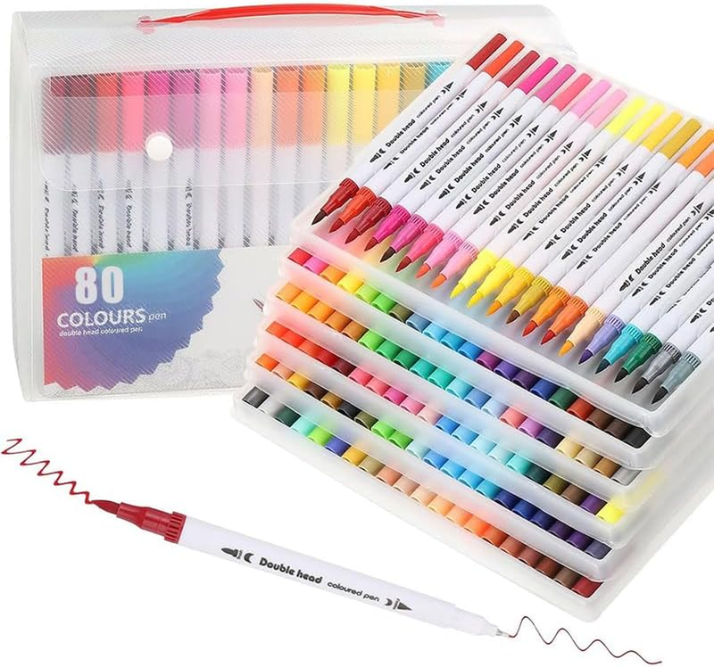 80 Colors Dual Tip Art Markers for Adult Coloring - Aesthetic Cute Preppy Stuff