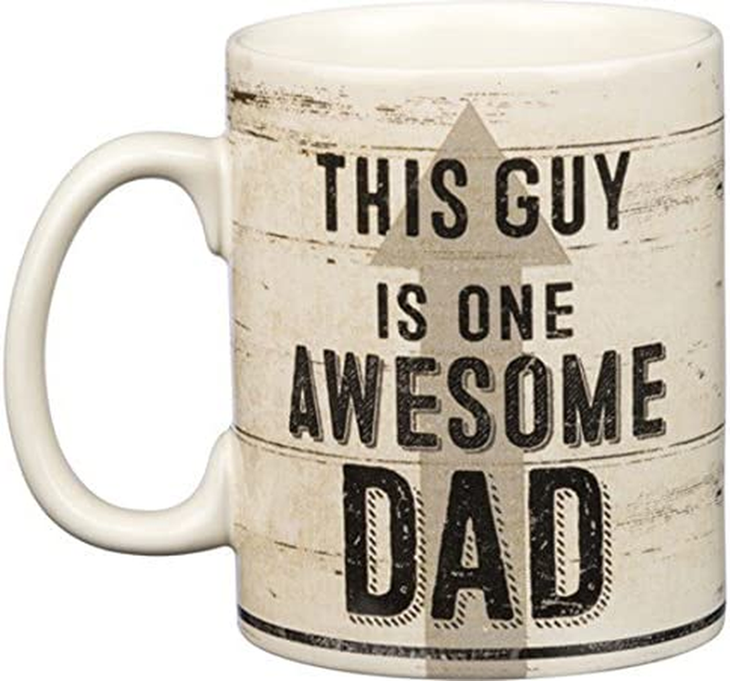 Primitives by Kathy White Stoneware Coffee Mug, 20-Ounce, This Guy Awesome Dad