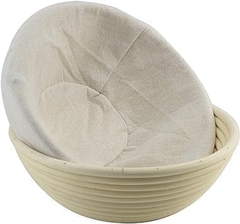 9 Inch Proofing Bread Basket Cloth, Reusable Breathable Liner Cotton Flax Bannet