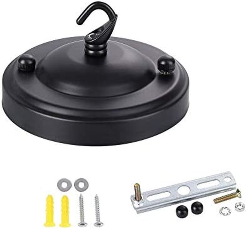 Haultop Upgraded Version Light Canopy Kit Black, Vintage Chandelier Canopy, Iron