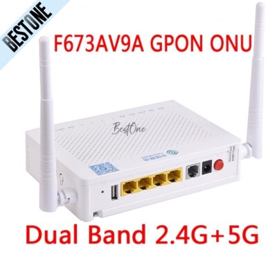 ZTE F673AV9a GPON ONU ONT FTTH Terminal 4*GE+1*Phone+2.4G&5G WiFi+2*USB English
