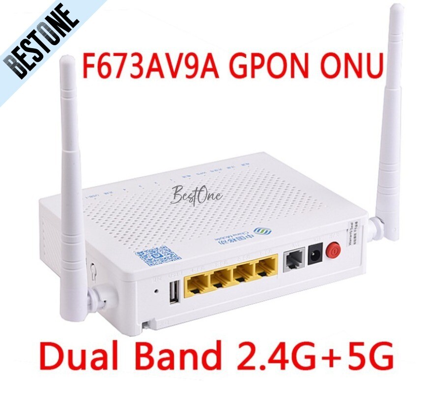 ZTE F673AV9a GPON ONU ONT FTTH Terminal 4*GE+1*Phone+2.4G&5G