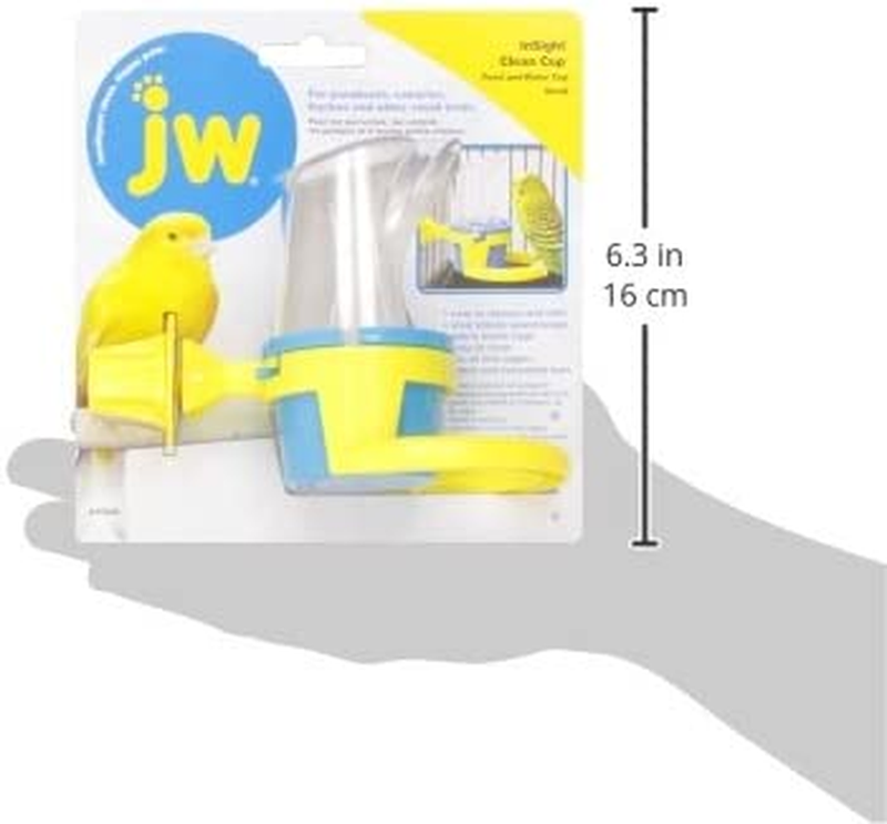 JW Pet Bird Cage Clean Cup Feeder & Water Cup Bird Accessory (Assorted Colors)