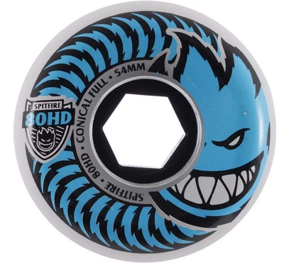 SPITFIRE 80HD CONICAL FULL 54MM BLUE WHEELS
