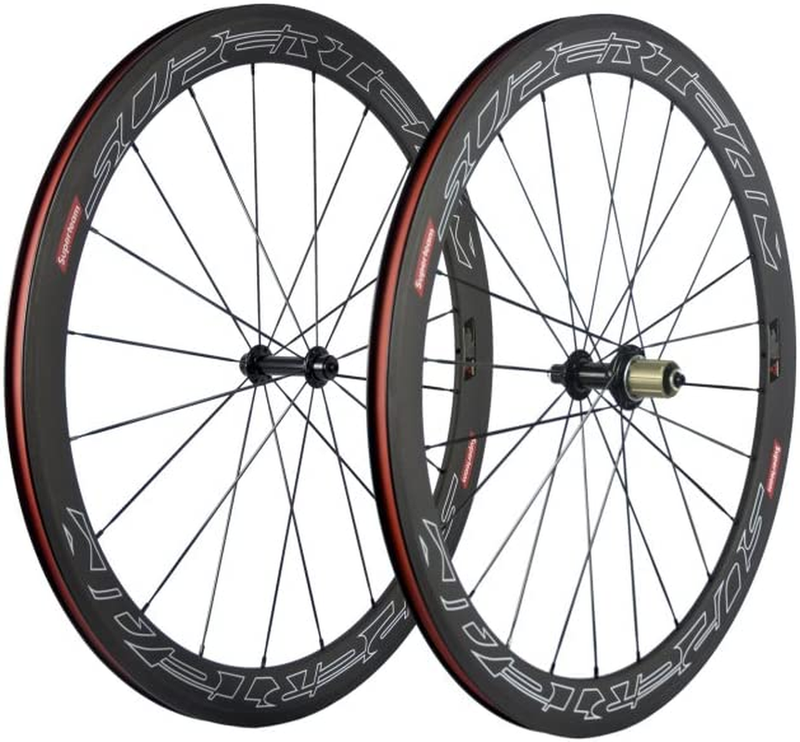 Carbon Fiber Road Bike Wheels 700C Clincher Wheelset 50Mm Matte 23 Width
