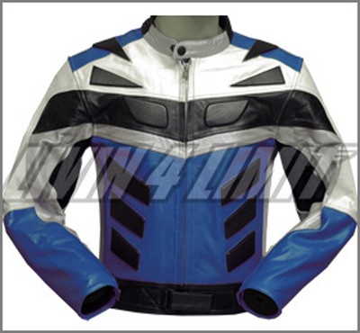 4LIMIT Sports Motorradjacke Leder Motorrad Lederjacke Jacke yamaha-suzuki-blau