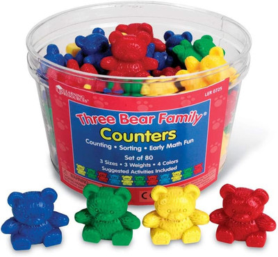 Learning Resources Bear Counters Set, Counting, Color & Sorting Toy, Set of 80, 