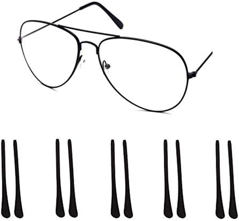 LASSUM 5 Pairs Anti-Slip Silicone Eyeglass End Tips Ear Sock