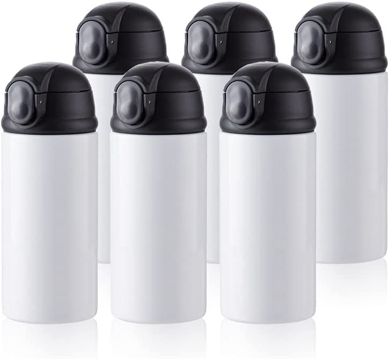 Sublimation Blanks Kids Water Bottle 12 OZ White Straight Skinny Kids Tumbler Si