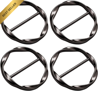T-Shirt Clips, Knotting Buckle Ring for Scarf & Loose T-Shirt