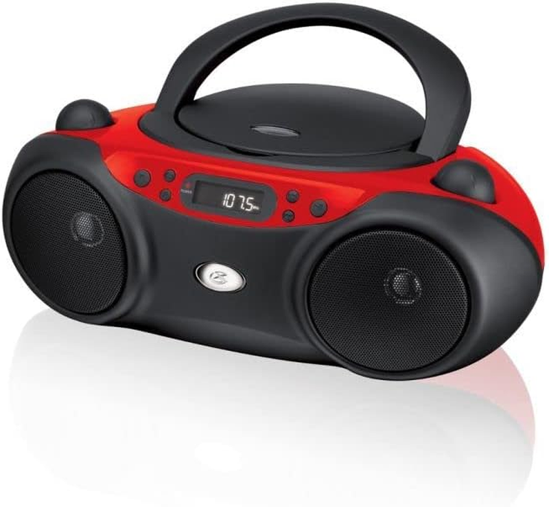 GPX, Inc. Portable Top-Loading CD Boombox with AM/FM Radio and 3.5Mm Line in