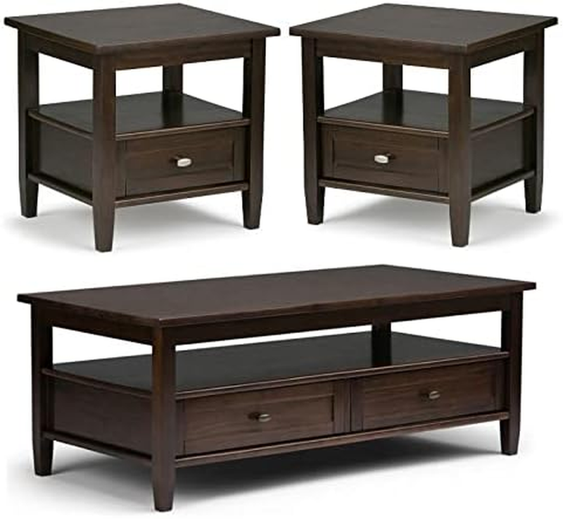 3-Piece Coffee Table and End Table Sets Includes 48