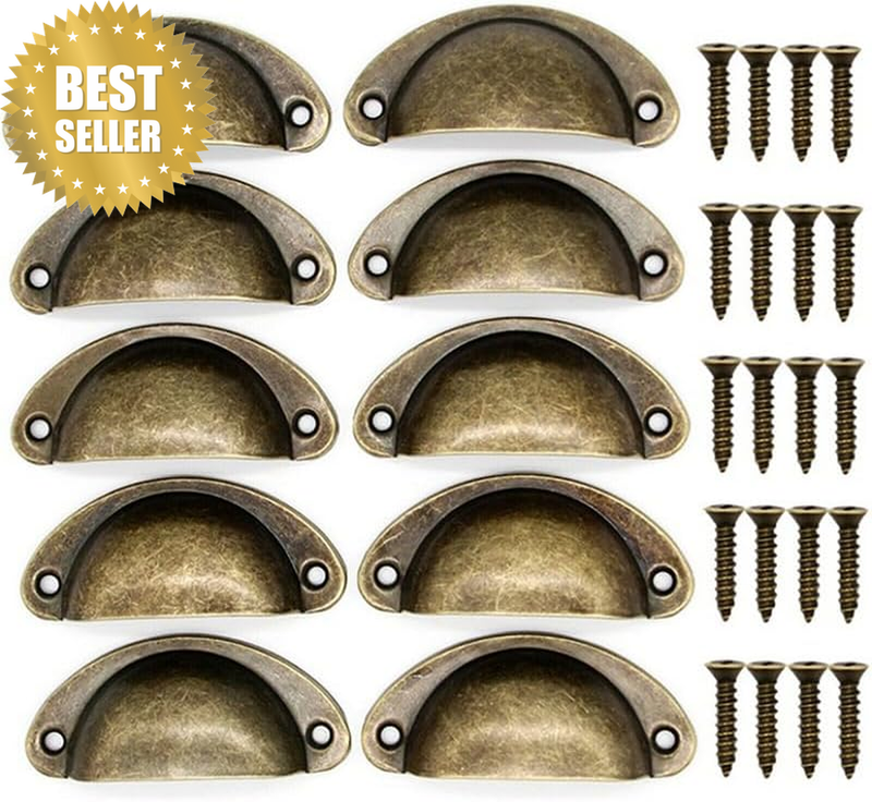 Set of 30 Modern Iron Drawer Pulls - Durable Cabinet Handle Knobs - Stylish Furn