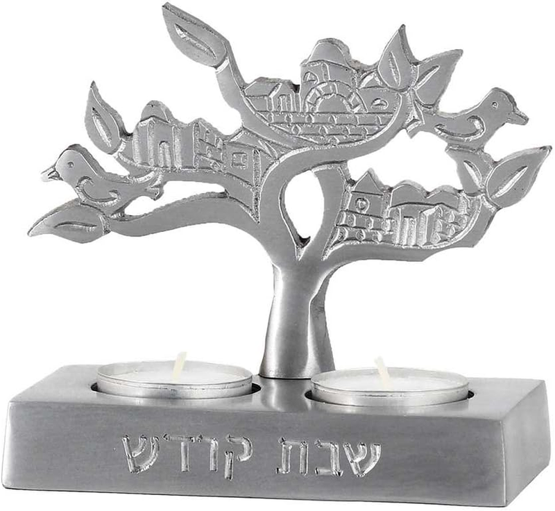 For Shabbat Fits 2 Candles - Jerusalem Theme Tree Of Life