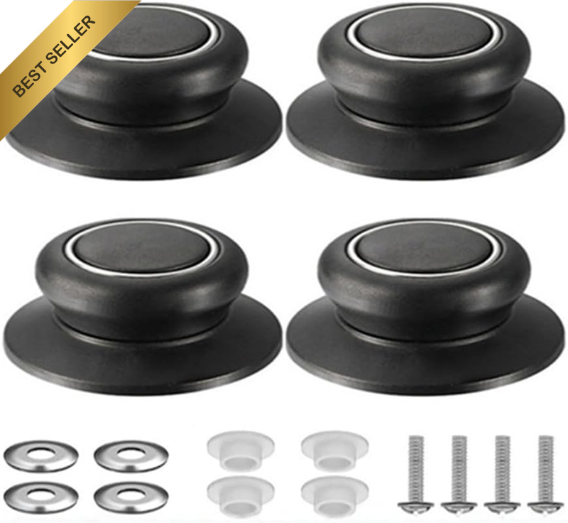 4 Pcs Pot Lid Knobs, Universal Pot Lid Handles,Bakelite Kitchen Cookware Univers