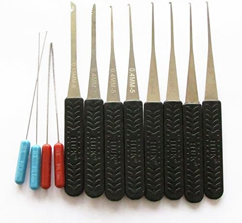 Kit Estrattore Chiavi Rotte 12 Pezzi &ndash; Set Attrezzi Per Fabbro Con Ganci E Aghi Per Serrature