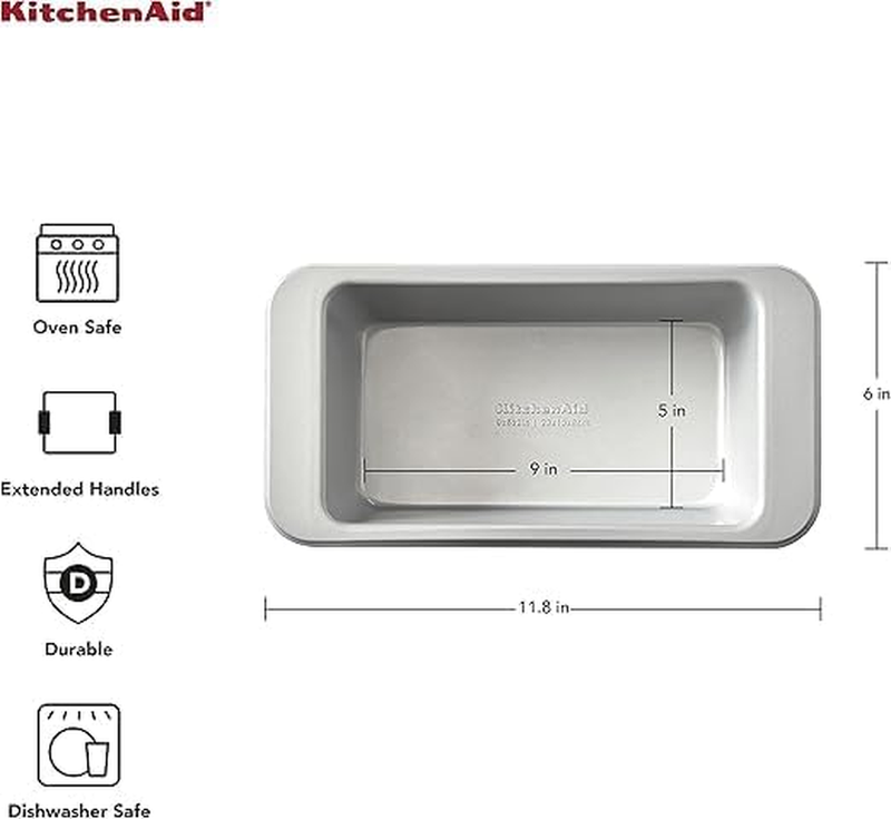 - Non Stick Aluminized Steel Loaf Pan, Scratch Resistant, Ideal for Baking (Silv